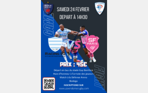 MATCH : Racing 92 - Stade Français